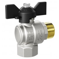 Кран шаровой 3/4" в-н угловой бабочка LD Pride Ру40 Tmax=150