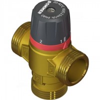 ROMMER Термостатический смесительный клапан для систем отопления и ГВС 3/4" ВР 20-43°С KV 1,6 с боковым смешиванием