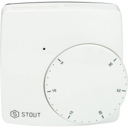 Проводной электронный термостат WFHT-BASIC со светодиодом (норм.закр.) STOUT