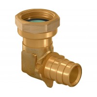 Угольник Usystems с накидной гайкой латунный для труб PE-Xa 20-G3/4"НГ
