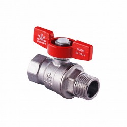 Кран шаровой Gekon хромир. с вн./нар. резьбой 3/4", ручка-бабочка