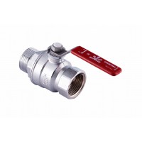 Кран шаровой Gekon хромир. с вн./нар. резьбой 1 1/2", ручка-рычаг
