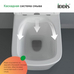 Комплект Iddis 3в1: подвесной унитаз Bild, инсталляция Profix и черная клавиша смыва