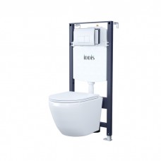 Комплект Iddis 3в1: подвесной унитаз Blanco Q, инсталляция Profix и хромированная клавиша смыва