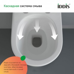 Комплект Iddis 3в1: подвесной унитаз Calipso, инсталляция Profix и черная клавиша смыва