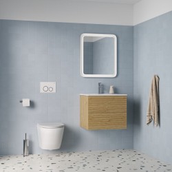 Унитаз подвесной Iddis Blanco Q, без ободка, сид. дюропласт, микролифт, EasyFix