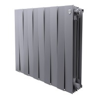 Дизайн-радиатор бимет. Royal Thermo PianoForte Silver Satin 500 x 100 - 10 секц.