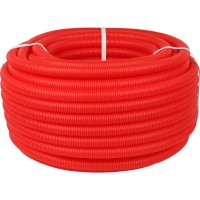 STOUT Труба гофрированная ПНД, цвет красный, наружным диаметром 35 мм для труб диаметром 25 мм