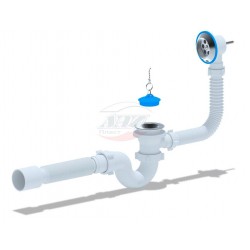 Сифон Ани для ванны с в/п 1 1/2" с гибкой трубой 40х50